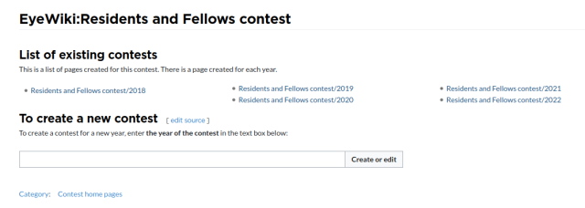 Help:Contests - EyeWiki